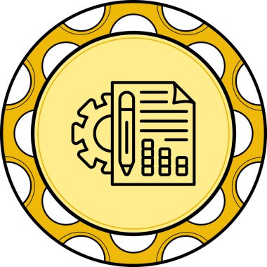 Proje Yönetimi web simgesi vektör illüstrasyonu