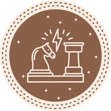 Satranç Dövüşü Premium Temiz Sayısal Sanat Düzeni