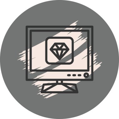 elmas satırı simgesi, vektör çizim