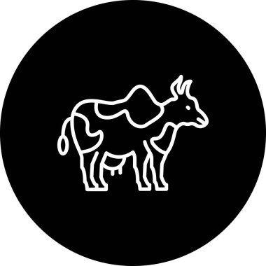 Cow web icon vector illustration