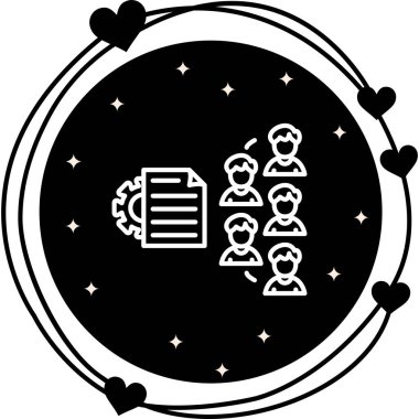 Proje Yönetimi web simgesi vektör illüstrasyonu