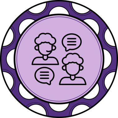 Konuşma web simgesi vektör illüstrasyonu