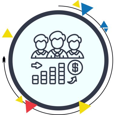 yönetim web simgesi vektör illüstrasyonu