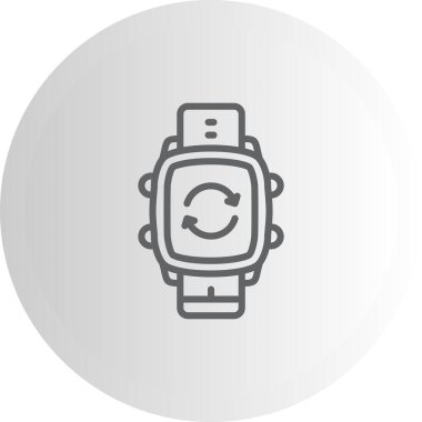 Akıllı Saat Yüksek Çözünürlüklü Minimum Vektör Tasarımı