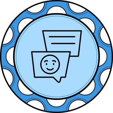 Emoji Web simgesi vektör illüstrasyonu