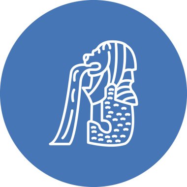 aslan simgesi vektör çizimi tasarımı