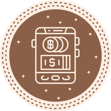 Cep Telefonu Web simgesi vektör illüstrasyonu