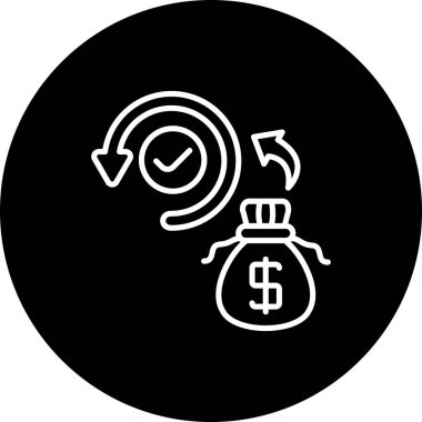 Para Geri Garanti Ağ ikonu vektör çizimi