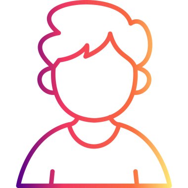 Kullanıcı simgesi. Genç bir çocuğun basit bir çizimi.