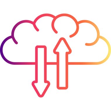 Bulut Teknolojisi Farklı Profesyonel Yaratıcı Grafik Elementi