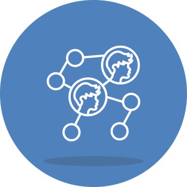 Sosyal Ağ Zarif Dijital Tasarım Sembolü