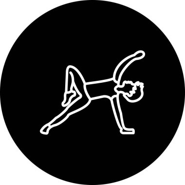 Vahşi şey simgesi, yoga uygulamaları için uygun logo