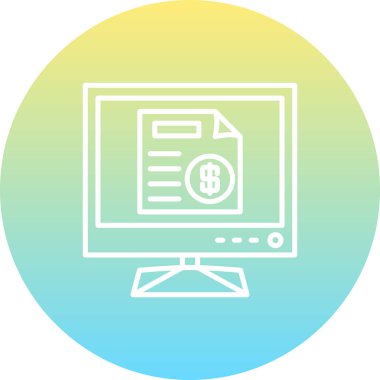 Beyaz Arkaplanda Fatura Simgesi olan Lcd Ekranı