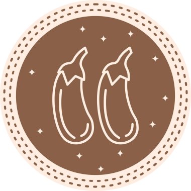 Patlıcan Yüksek Kaliteli Ölçeklenebilir Vektör İllüstrasyonu