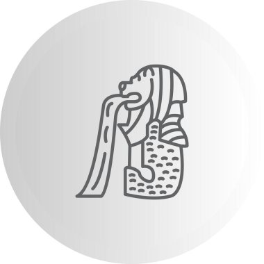 aslan simgesi vektör çizimi tasarımı