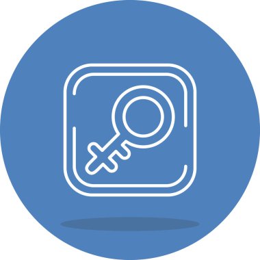 Kız Gücü Web simgesi vektör illüstrasyonu