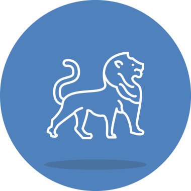 aslan simgesi vektör çizimi tasarımı