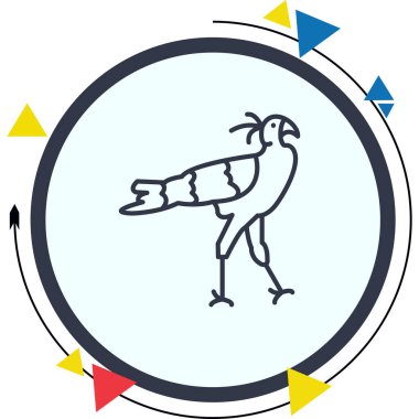 Sekreter Kuş Modern Dengeli Marka Vektörü Sembolü