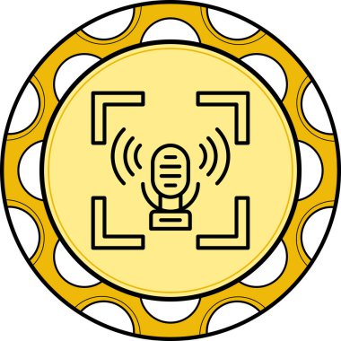 mikrofon web simge vektör çizim