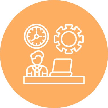 Çalışma Saati Modern Dijital Grafik Özelliği