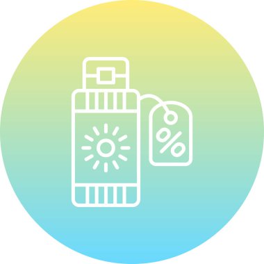 Güneş kremi ve güneş kremi. özet simgesi.