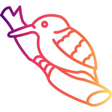 Azure Kingfisher simge vektör illüstrasyon tasarımı