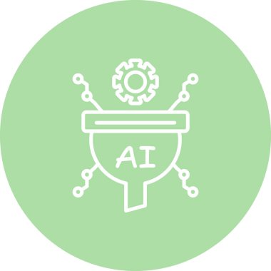 Yapay zeka simgesi modada düz stil, Ai FiltresiName