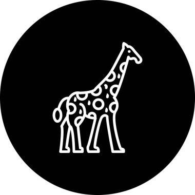 Zürafa simgesi vektör illüstrasyon tasarımı