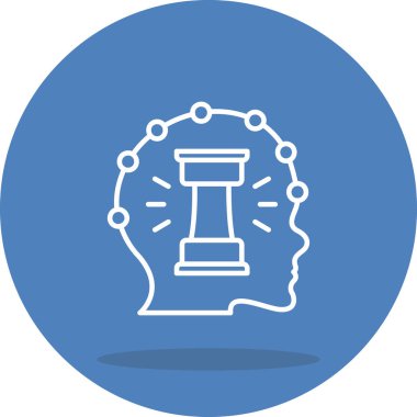 Satranç Düşüncesi Seçkin Markalı Vektör Varlığı