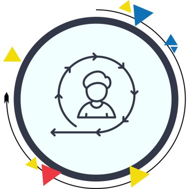 Süreklilik web simgesi vektör illüstrasyonu