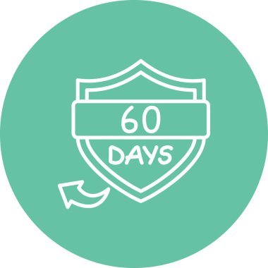 60 Gün rozeti. cion ağ ve uygulamalar için uygundur