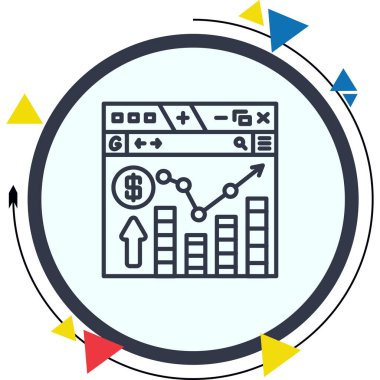 Modern simge ticaretinin vektör illüstrasyonu