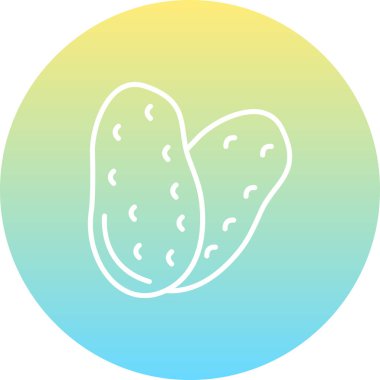 Patates web simgesinin vektör illüstrasyonu