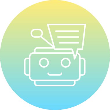 Bot simgesi, vektör illüstrasyonu basit tasarım