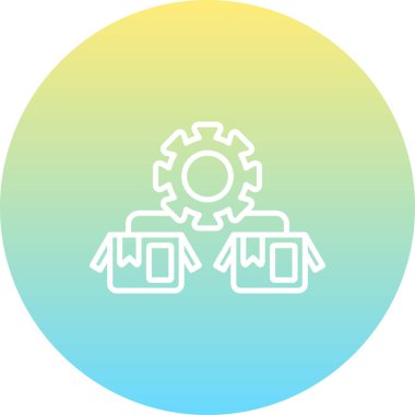 Ürün Yönetimi web simgesi vektör illüstrasyonu