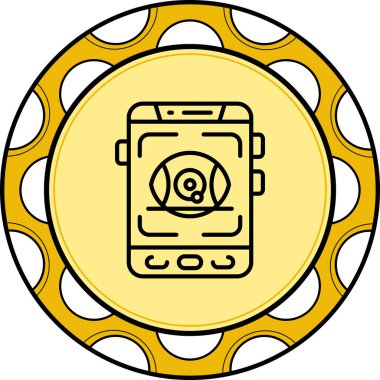 Retinal Tarama Web simgesi vektör çizimi