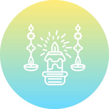 mum ağ ikonu vektör illüstrasyonu