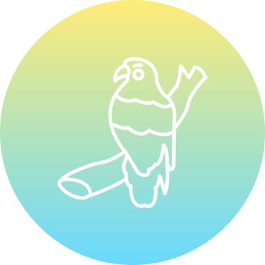 Kırmızı kuyruklu Hawk simgesi vektör çizimi