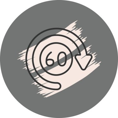 60 Gün Süre simgesi. Uygulama veya web sayfası rozeti