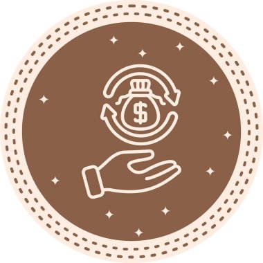 Yatırım konsepti simgesi, vektör illüstrasyonu basit tasarım