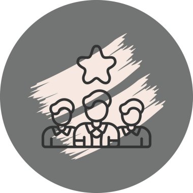 Takım Lideri Web simgesi vektör çizimi