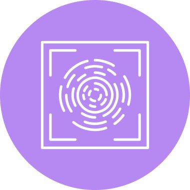 Parmak izi Çizgisi Simgesi Beyaz Arkaplanda İzole Edildi  