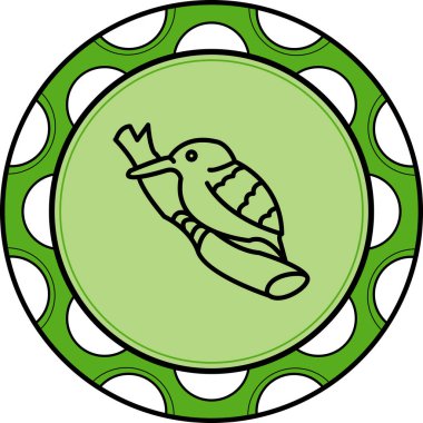 Azure Kingfisher simge vektör illüstrasyon tasarımı