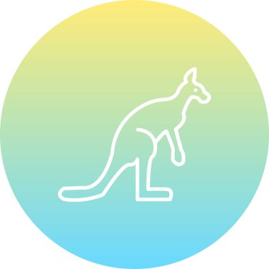 Kanguru Web simgesi vektör illüstrasyonu
