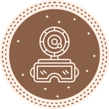 Sanal Gerçeklik Gözlüğü Web simgesi, vektör illüstrasyonu       