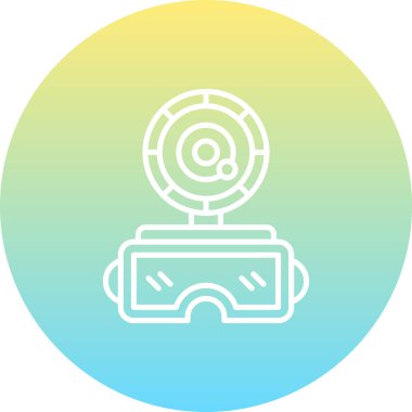 Sanal Gerçeklik Gözlüğü Web simgesi, vektör illüstrasyonu       