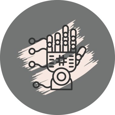 Robotik El web simgesi vektör illüstrasyonu