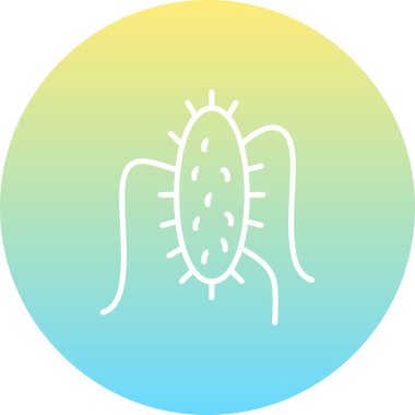 Salmonella bakteri simgesi, vektör çizimi