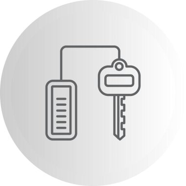 Birleşik Anahtar Yenilikçi Düz Ürün Tasarım Sembolü