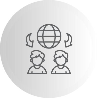 People Network web simgesi, vektör illüstrasyon tasarımı    